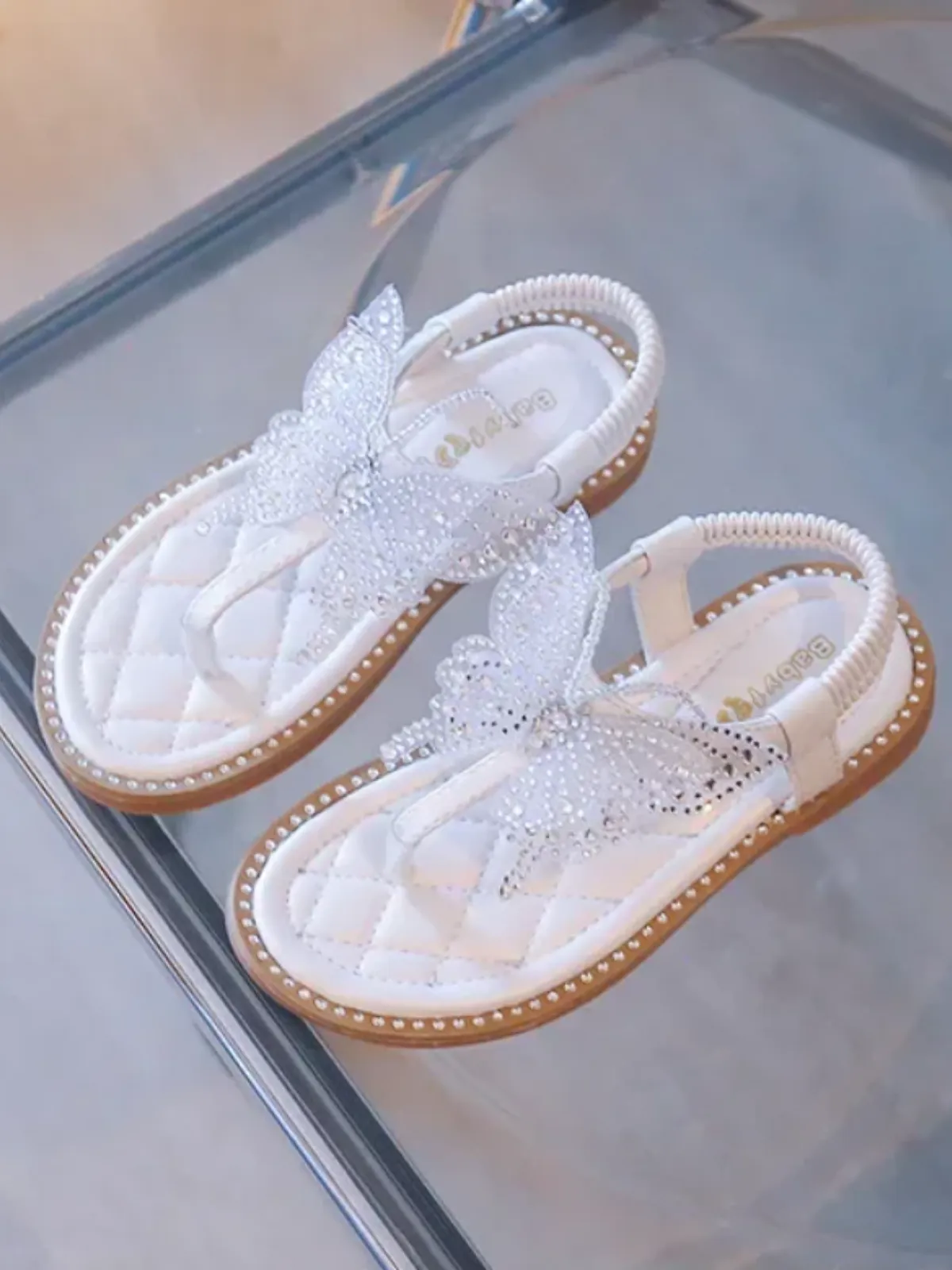 Angel Wings Crystal Sandals for Girls By Liv and Mia