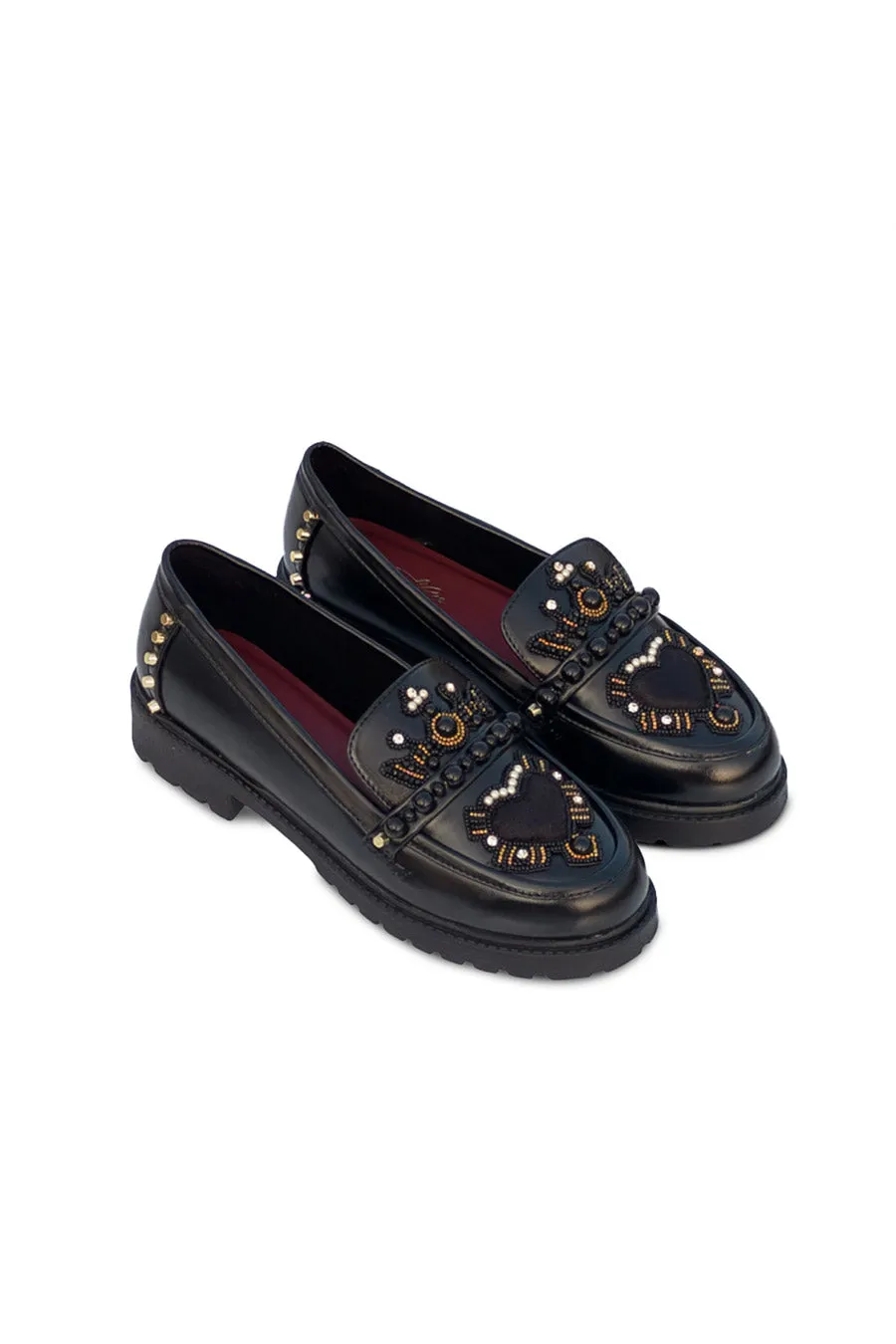 Black Embroidered Dolce Vita Loafers