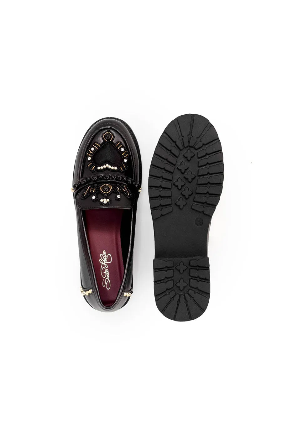 Black Embroidered Dolce Vita Loafers