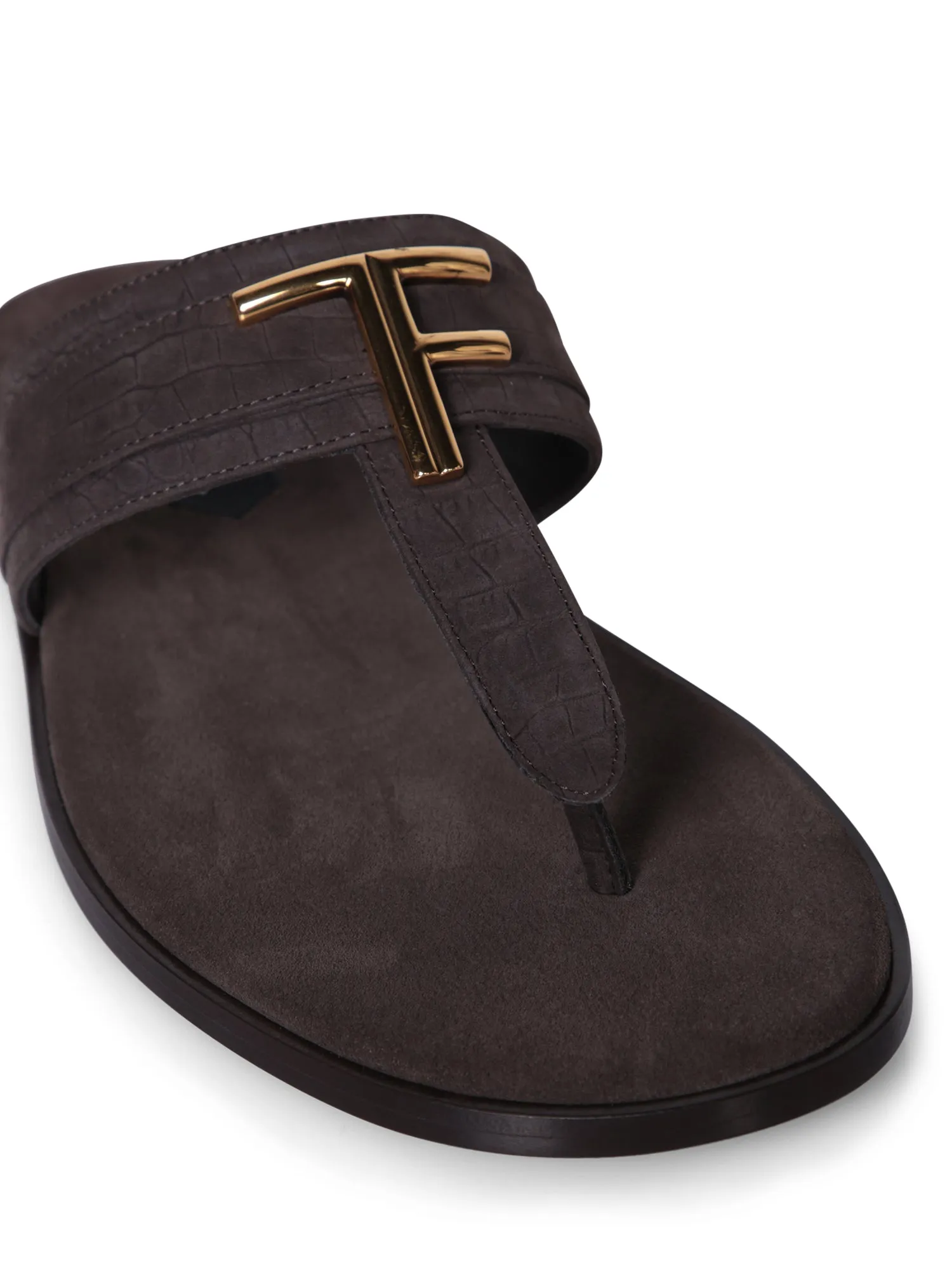 Brighton crododile brown sandals