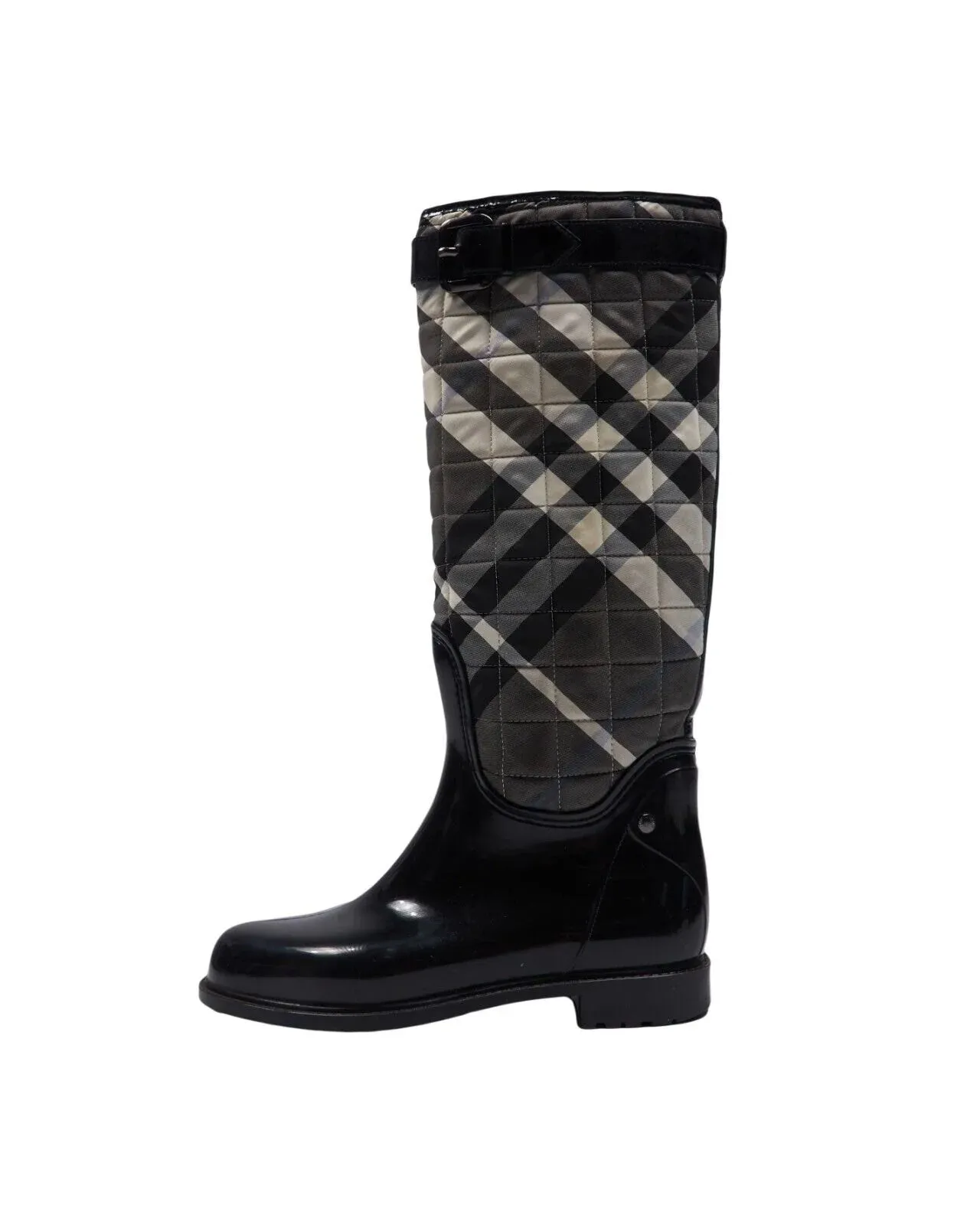 BURBERRY NOVA CHECK TALL RAIN BOOTS