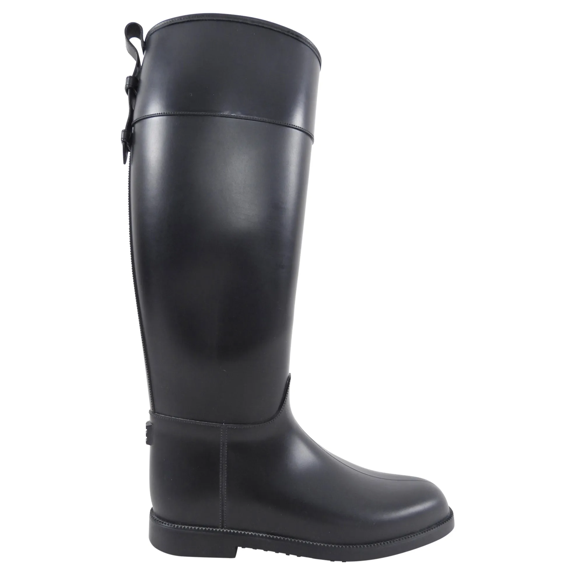 Burberry tall Black Rubber Riding Boot - 39 / 8.5