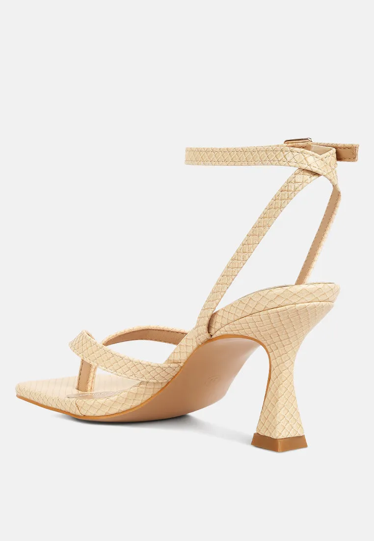 Celty Ankle Strap Spool Heel Sandals