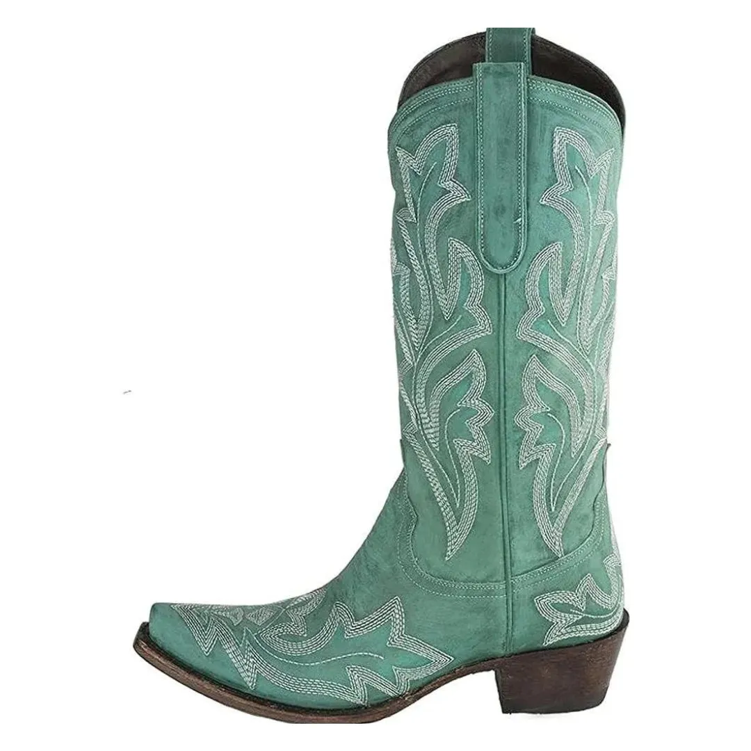 Classic High-Rise Western Cowboy Boots