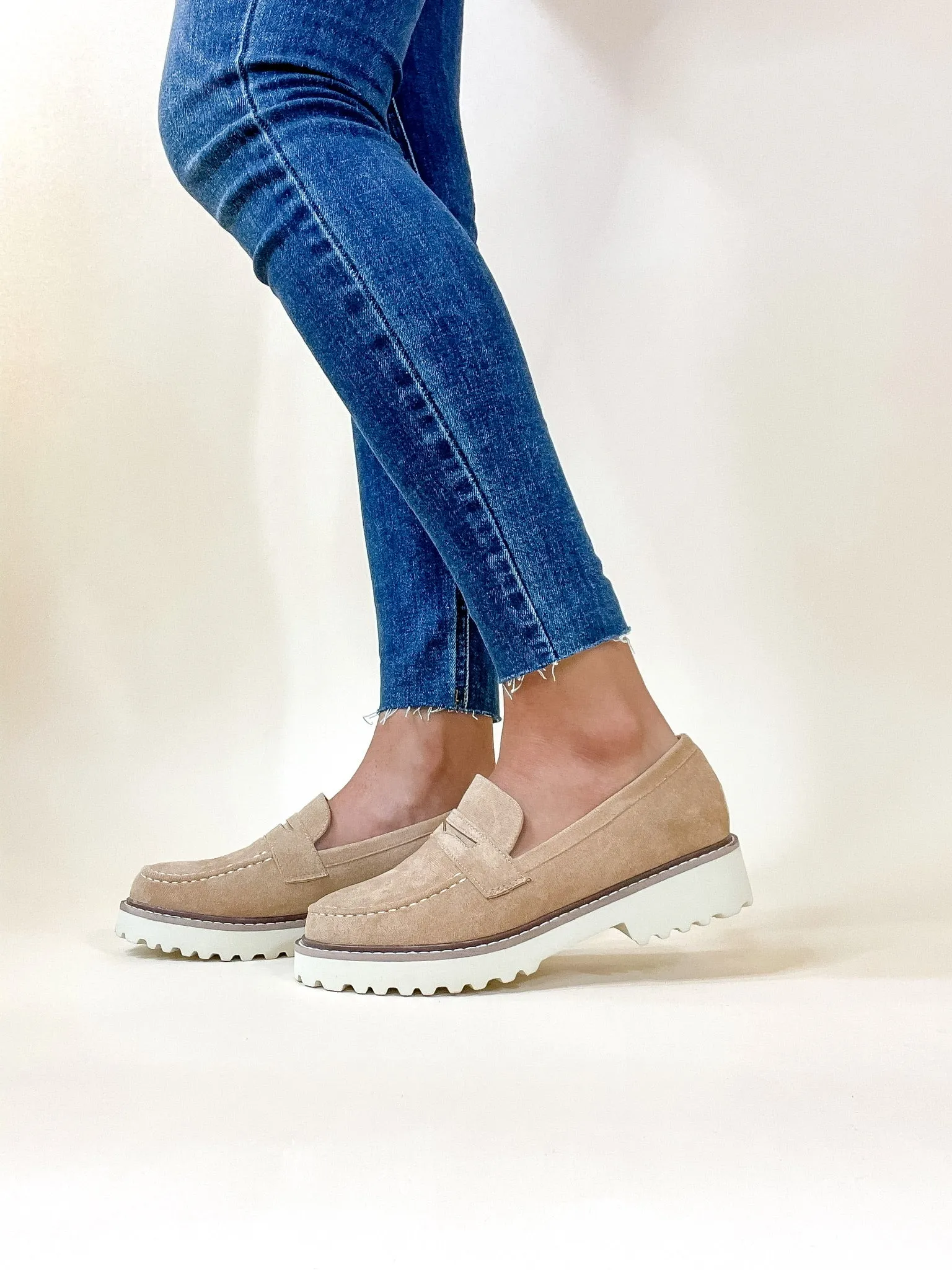 Corky's | Boost Slip On Suede Loafers in Sand Brown