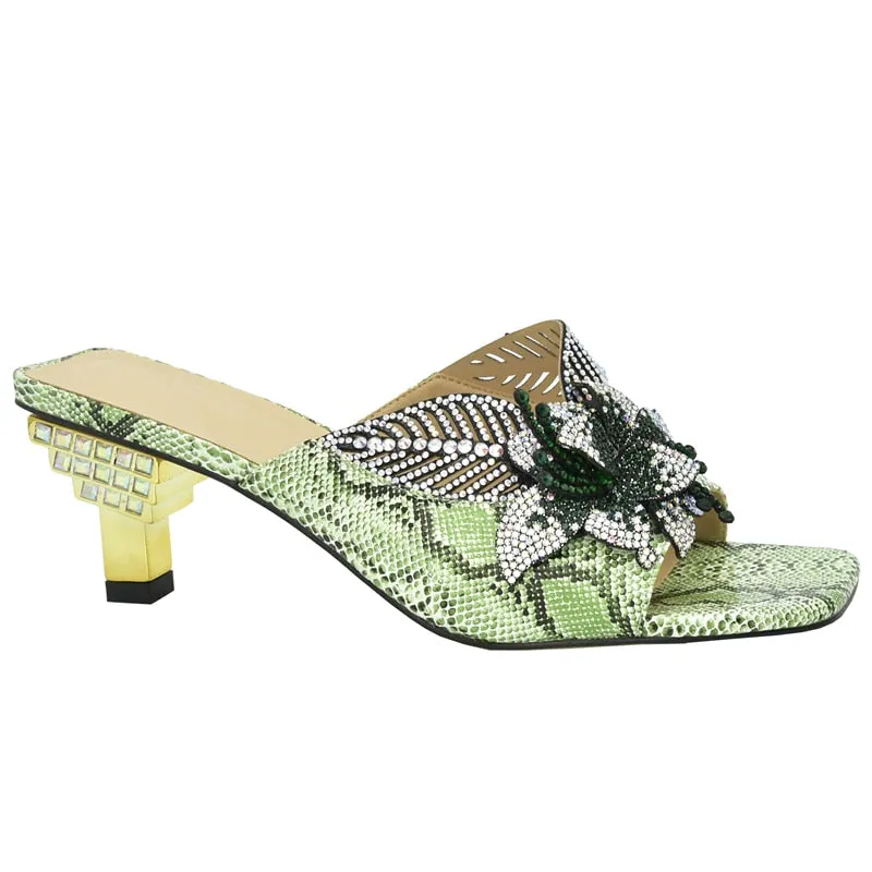 Damaris Serpentine Flower Sequin Sandals