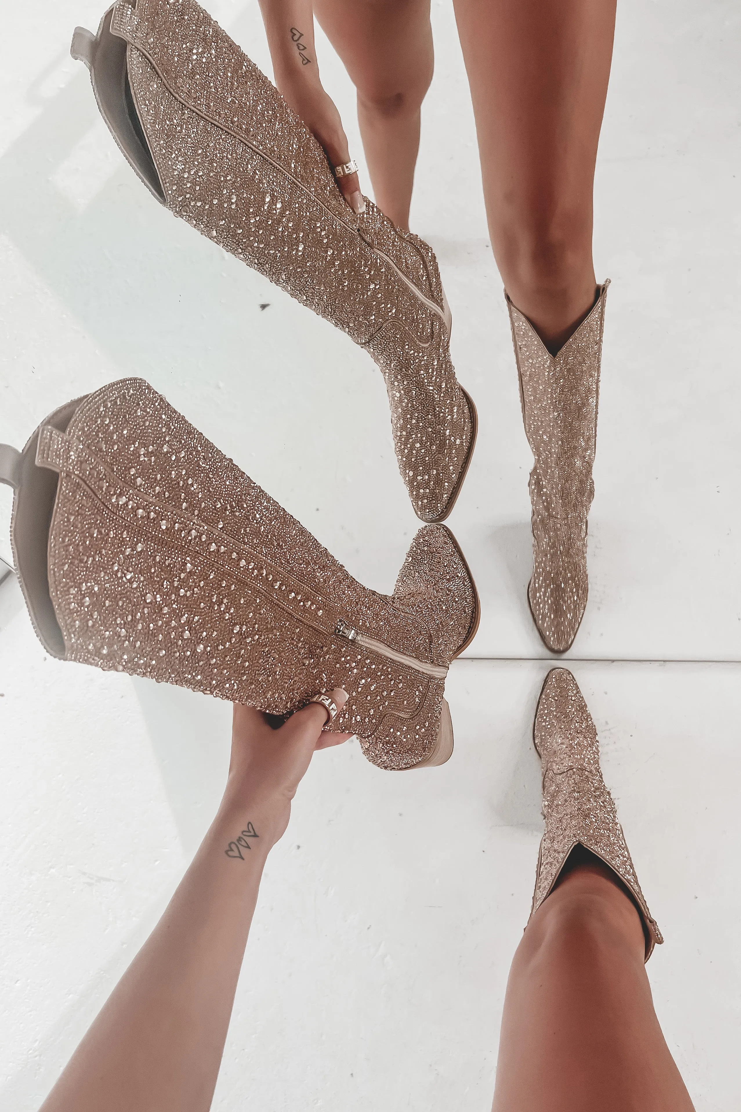 DEAL Shoes That Shine Rhinestone Western Boots