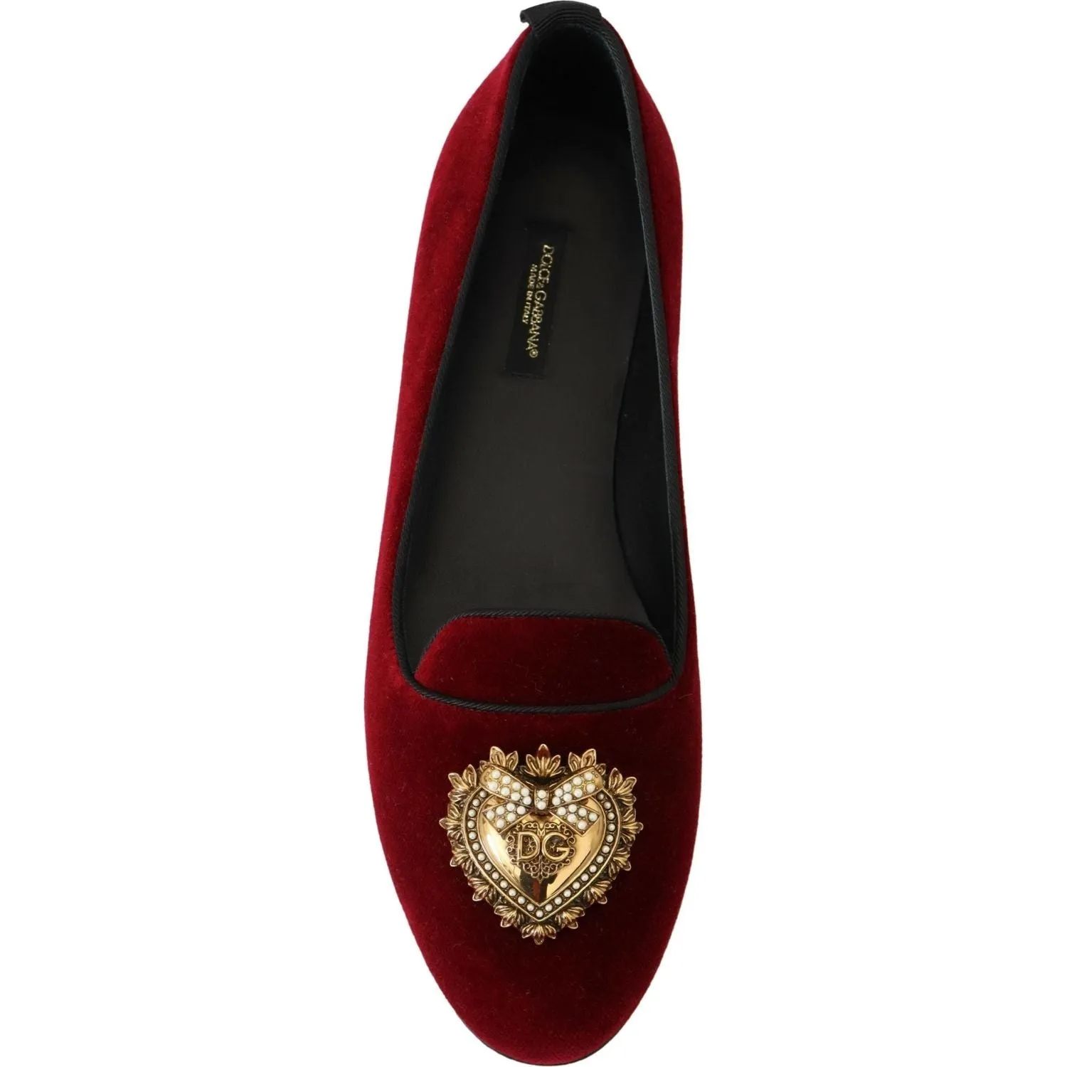 Dolce & Gabbana Bordeaux Velvet Devotion Loafers