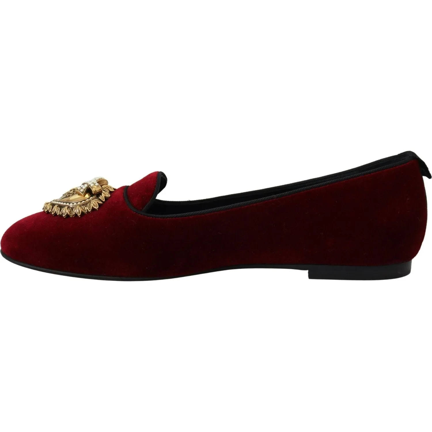 Dolce & Gabbana Bordeaux Velvet Devotion Loafers