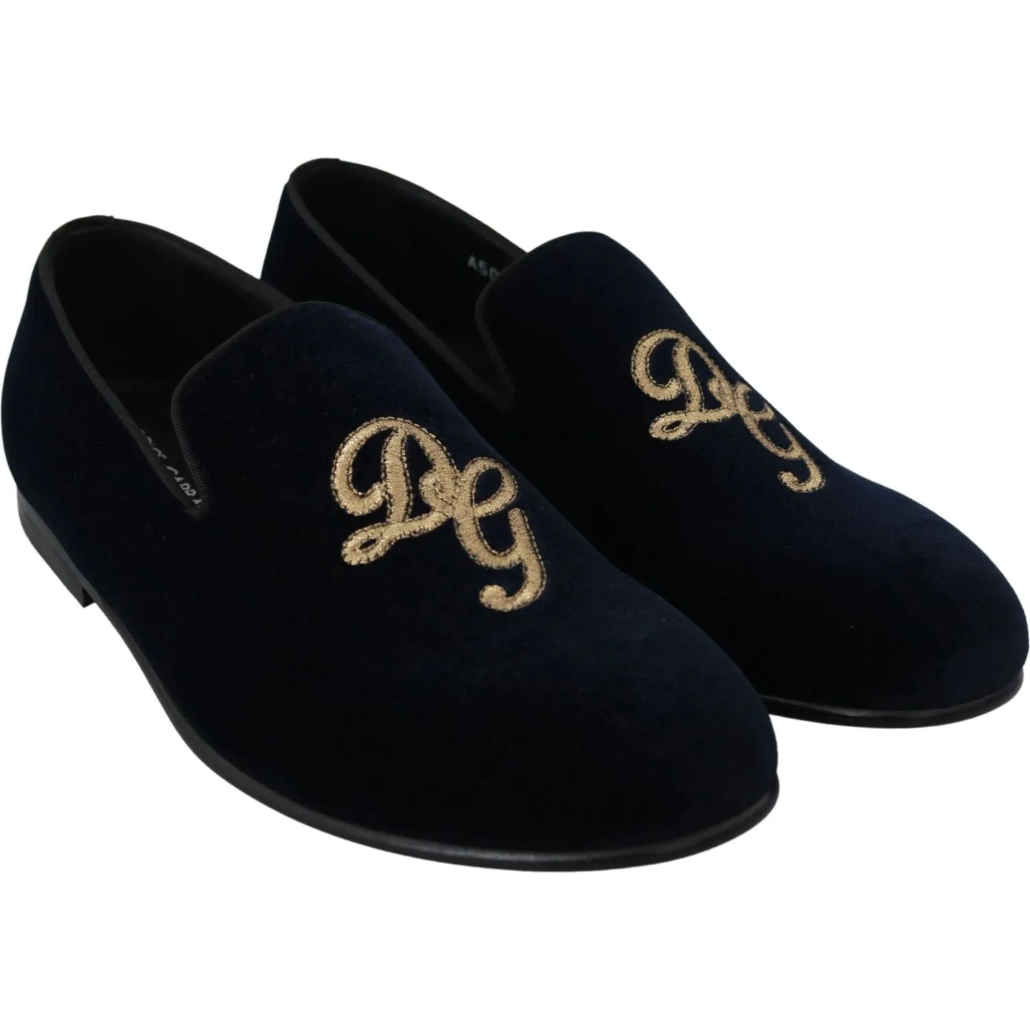 Dolce & Gabbana Elegant Blue Embroidered Loafers