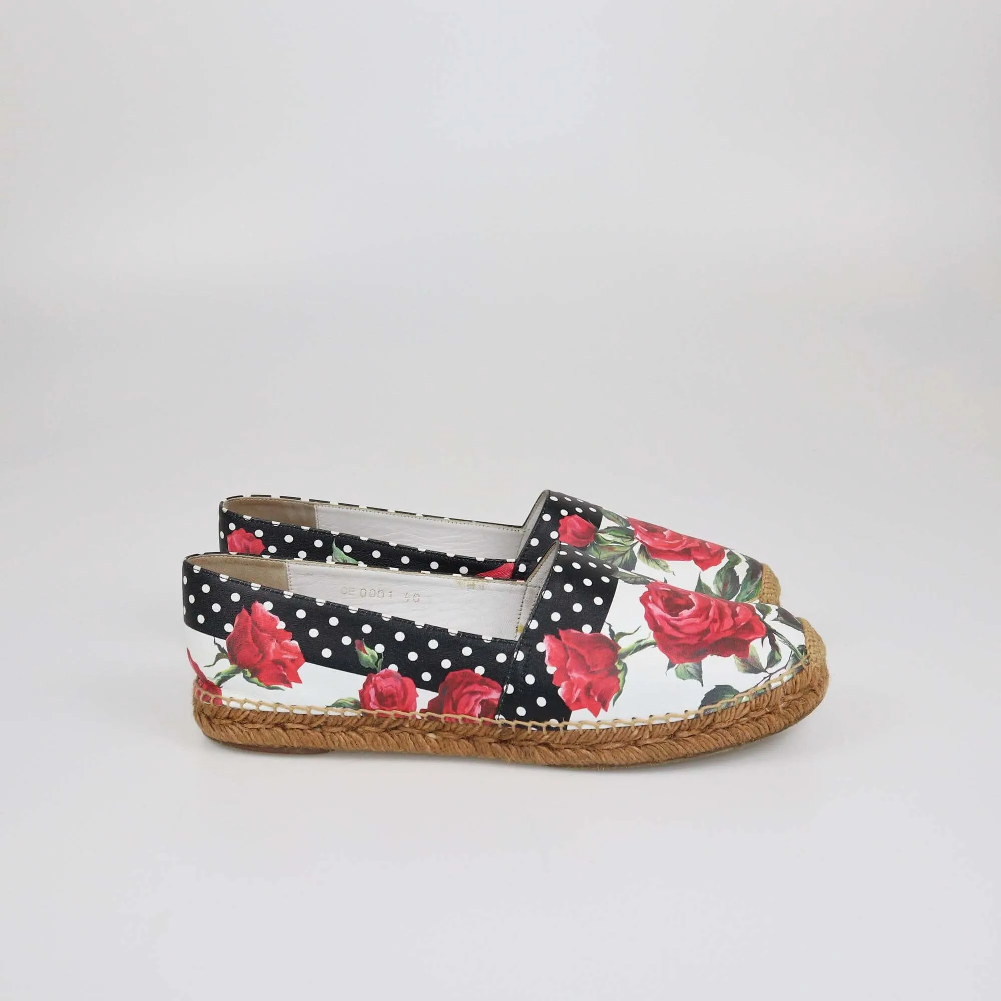 Dolce & Gabbana Multicolor Floral Print Espadrilles Falts