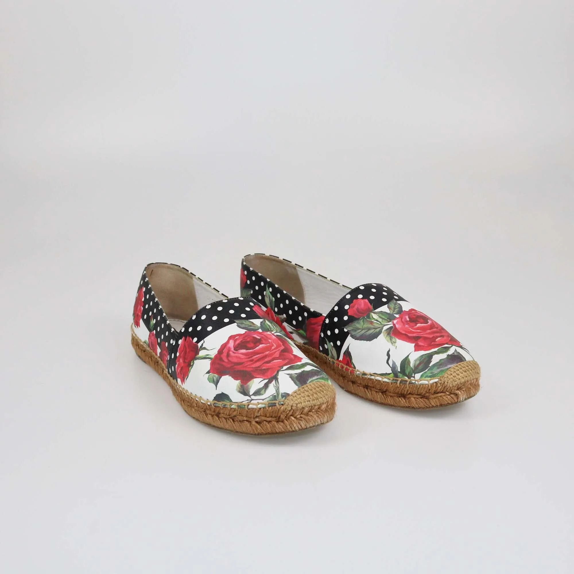 Dolce & Gabbana Multicolor Floral Print Espadrilles Falts