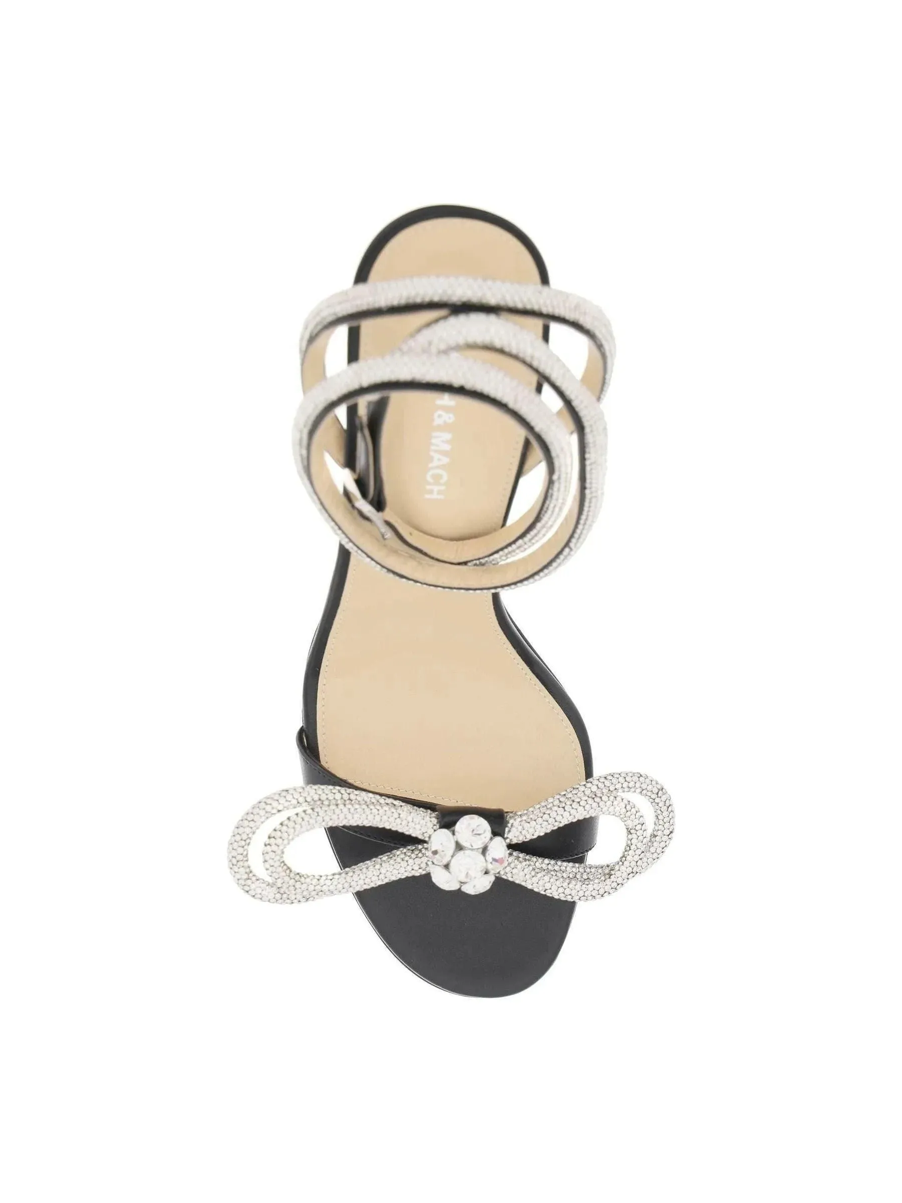 Double Bow Crystal Embellished Sandals