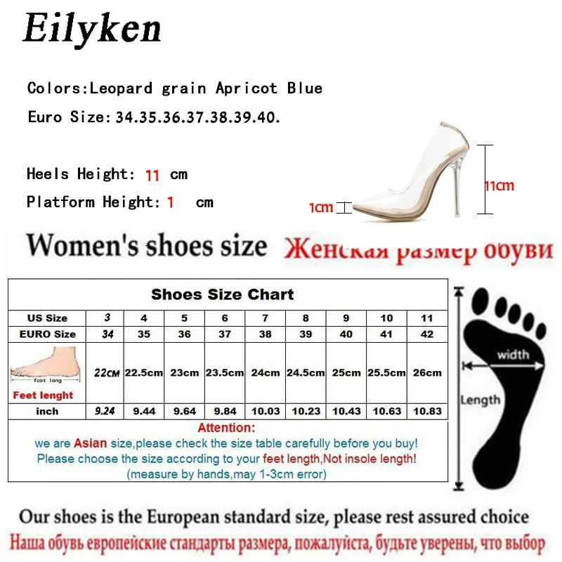 Eilyken Leopard Print PVC High Heels Sandals