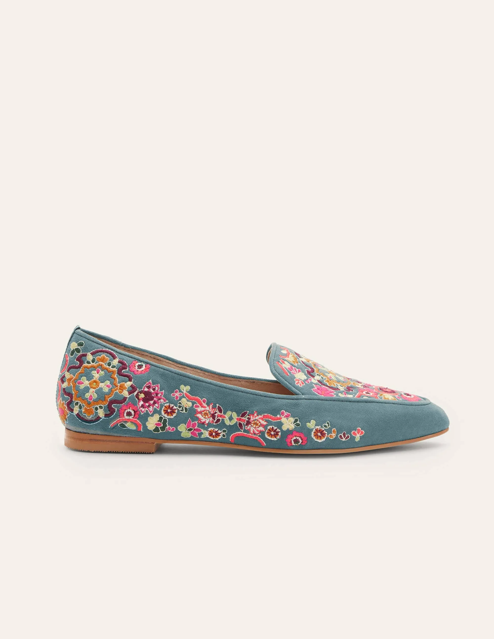 Embroidered Loafers-Cobble Grey, Tapestry