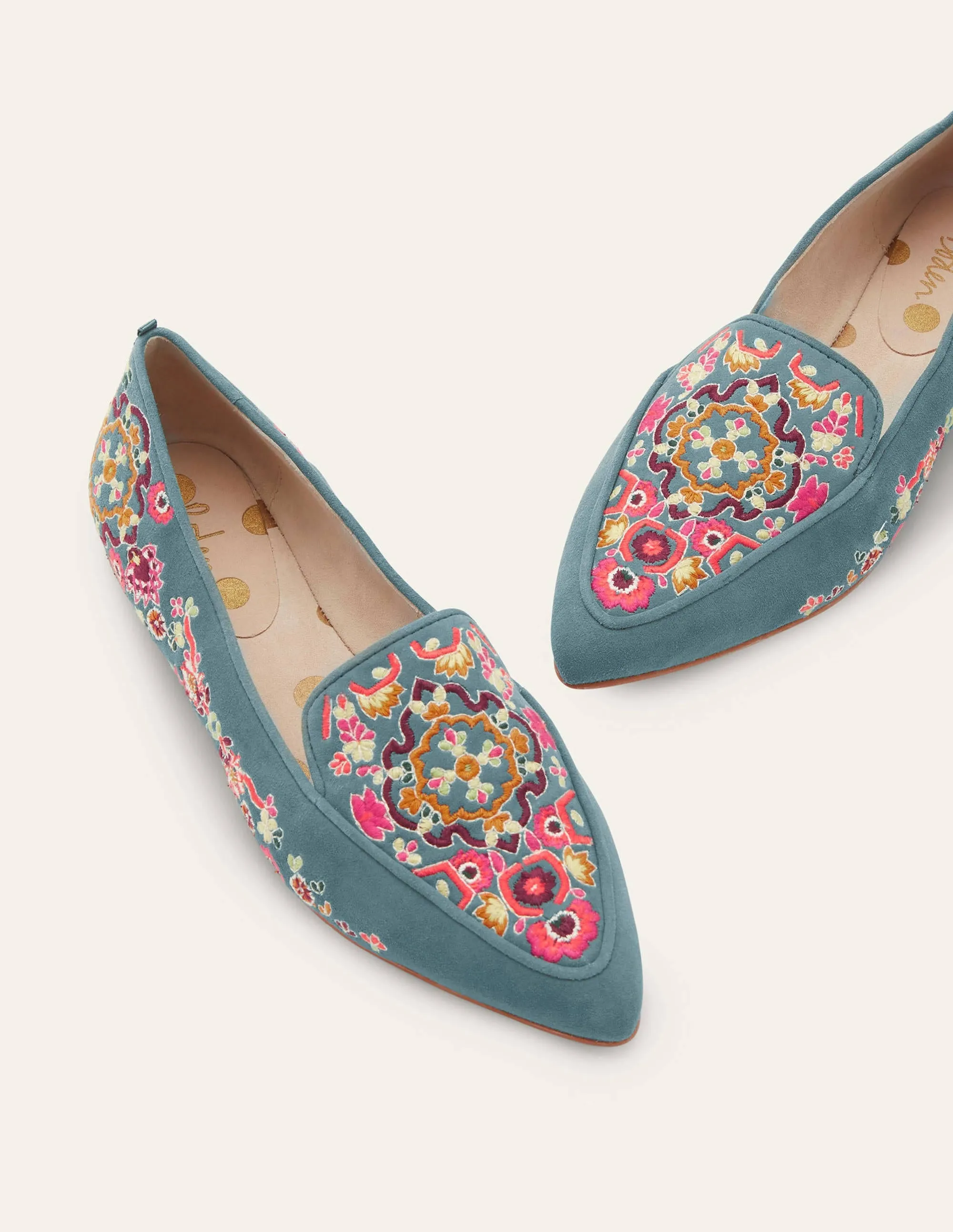 Embroidered Loafers-Cobble Grey, Tapestry