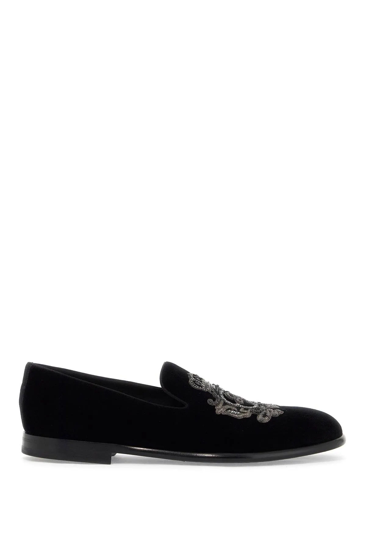 embroidered velvet loafers