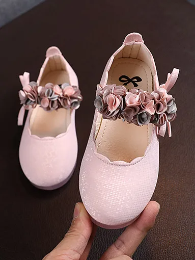 Floral Arch Ribbon Sparkle Flats by Liv and Mia