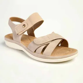 Franco Rossi Ladies Adventure Strap Sandals - Taupe