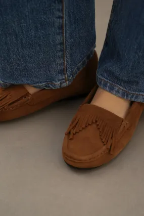 FRINGED LEATHER MOCCASINS