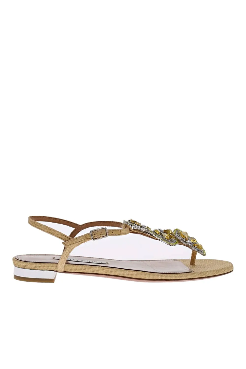 Gin Tonic Natural Raffia Lemon Sandals