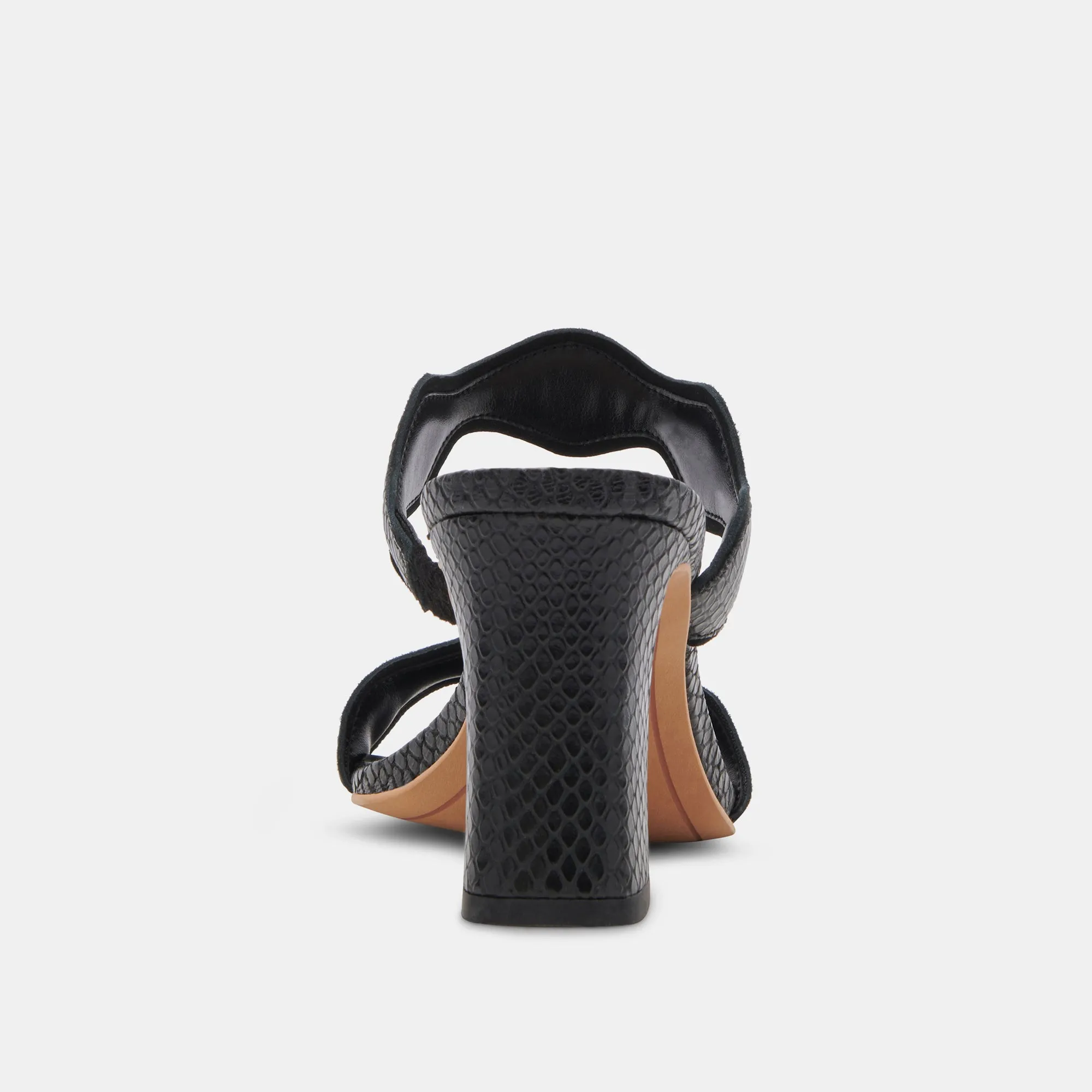 ILVA HEELS ONYX EMBOSSED LEATHER