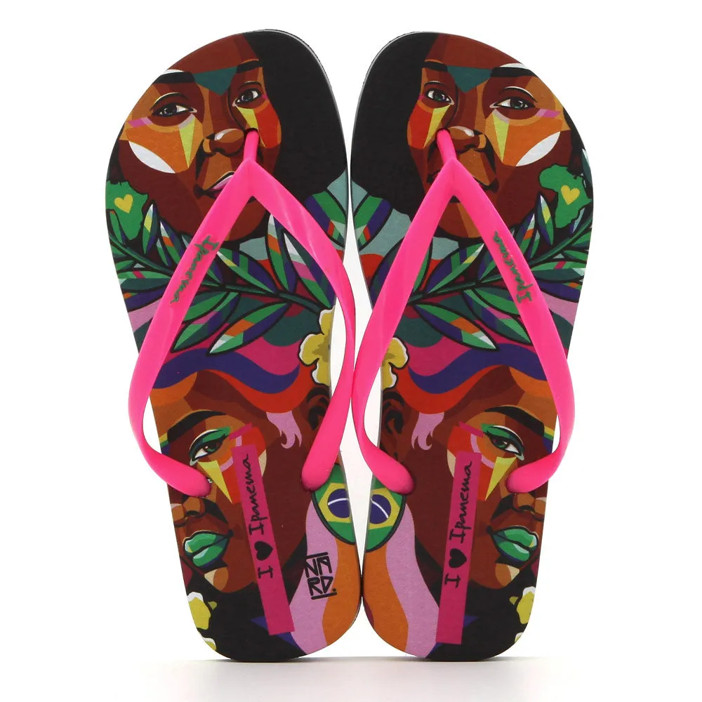 Ipanema Thong Sandals - Black/Pink