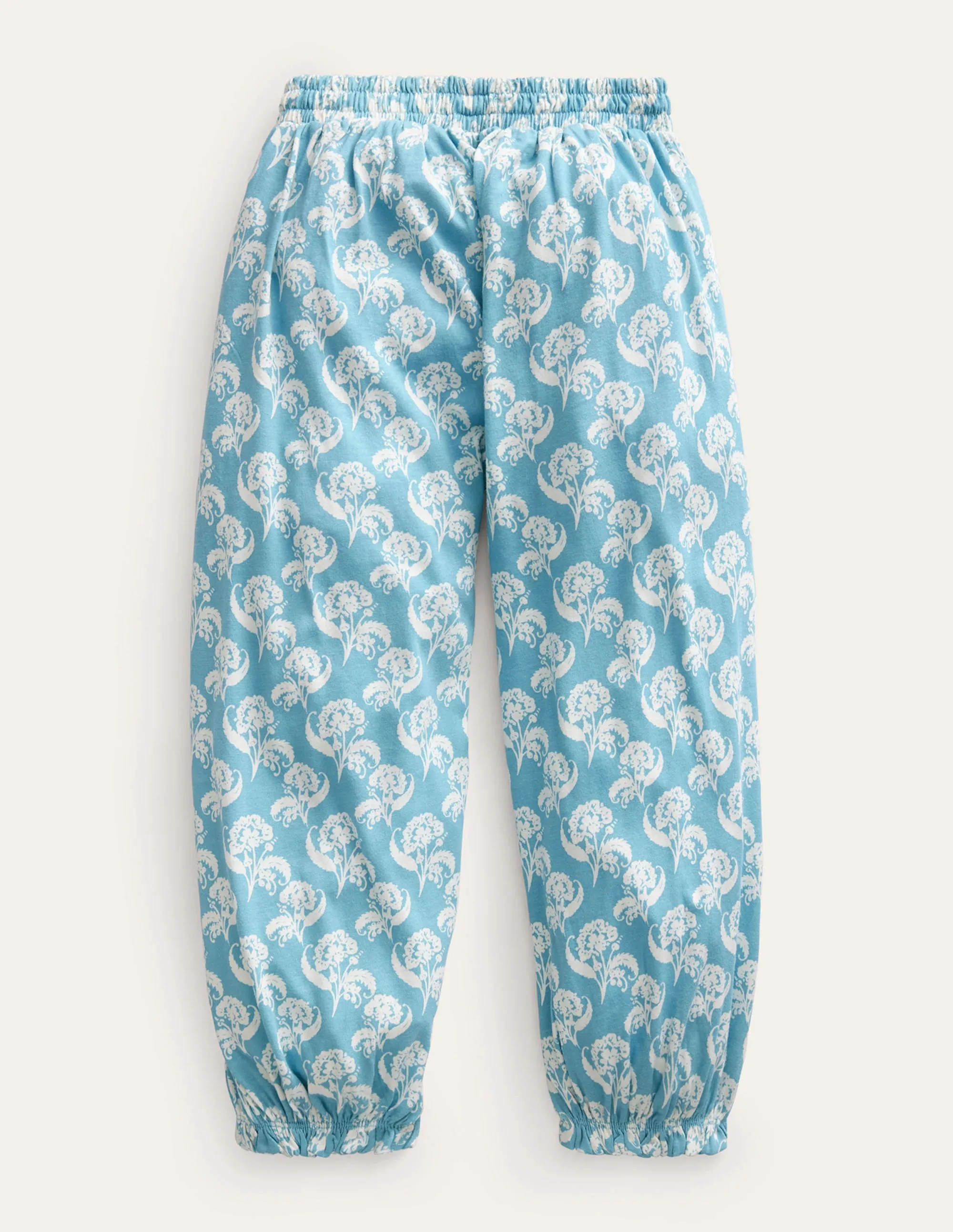 Jersey Harem Trousers-Blue Woodlock Floral