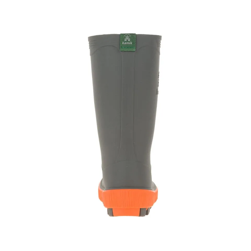 Kamik Charcoal/Orange Riptide Youth Rain Boot