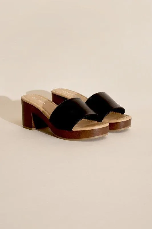 LAUREN-1 SLIDE MULE HEELS