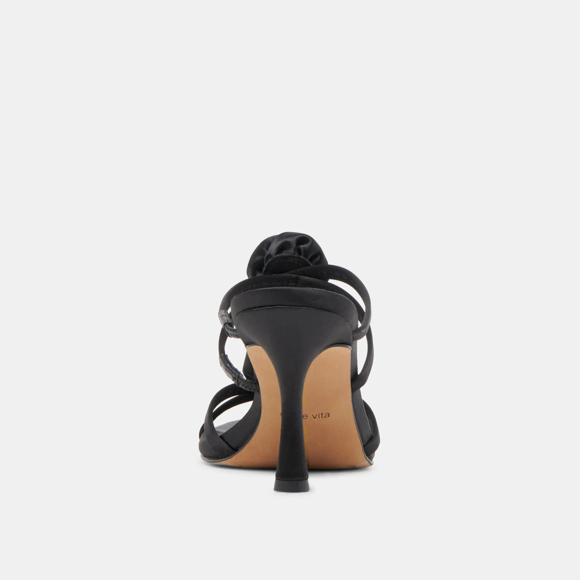 LINZY HEELS ONYX SATIN