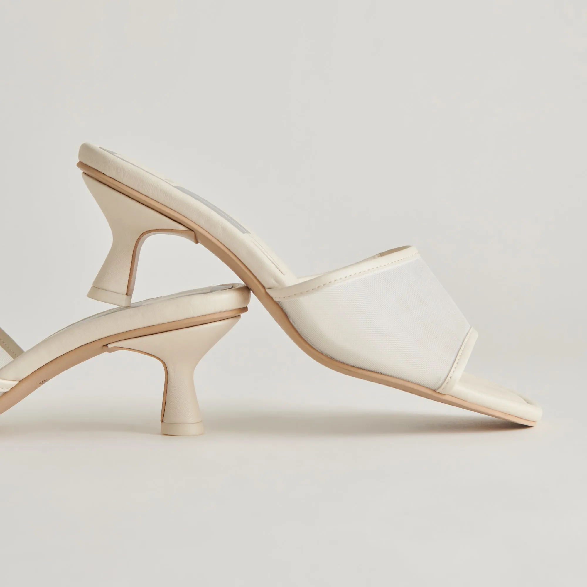 MEEZA HEELS IVORY MESH