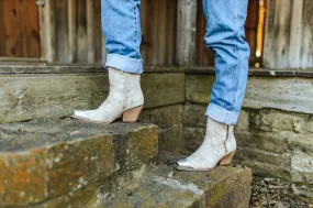 Metal Toe Classic Nude Western Booties