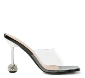 MONARCHY TRANSLUCENT BLACK HIGH HEEL