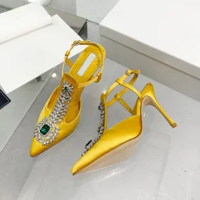 New women's high heels crystal decorative sandals