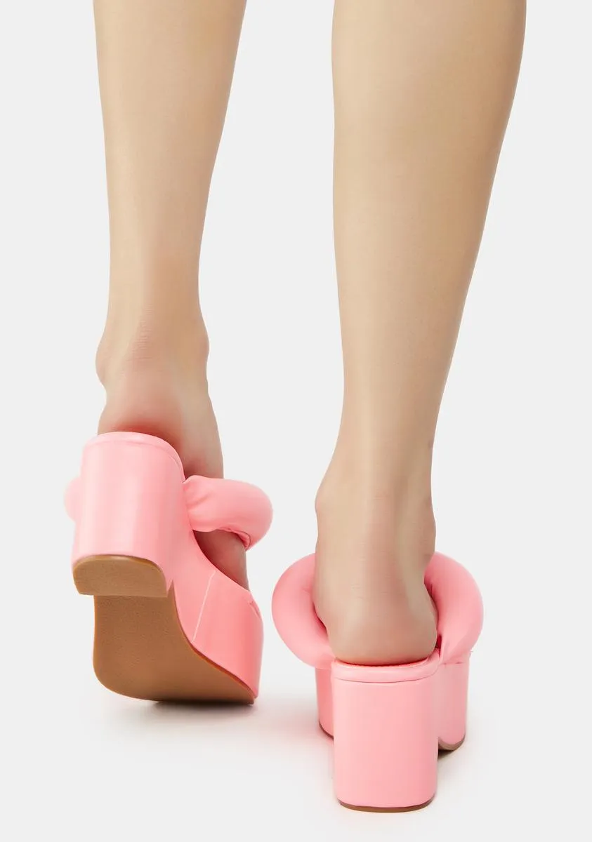 Pink Scotia Platform Sandals