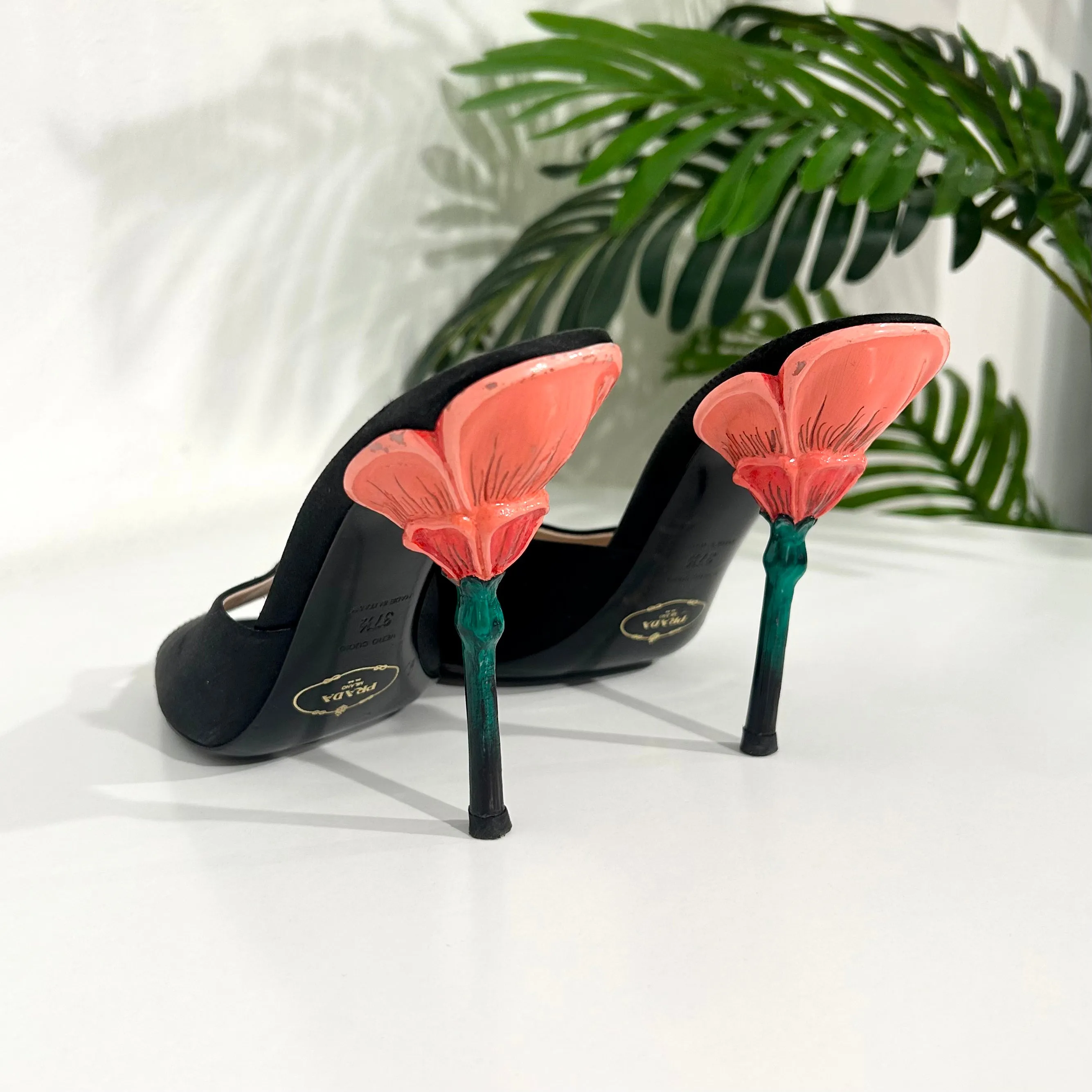 Prada Flower Heels