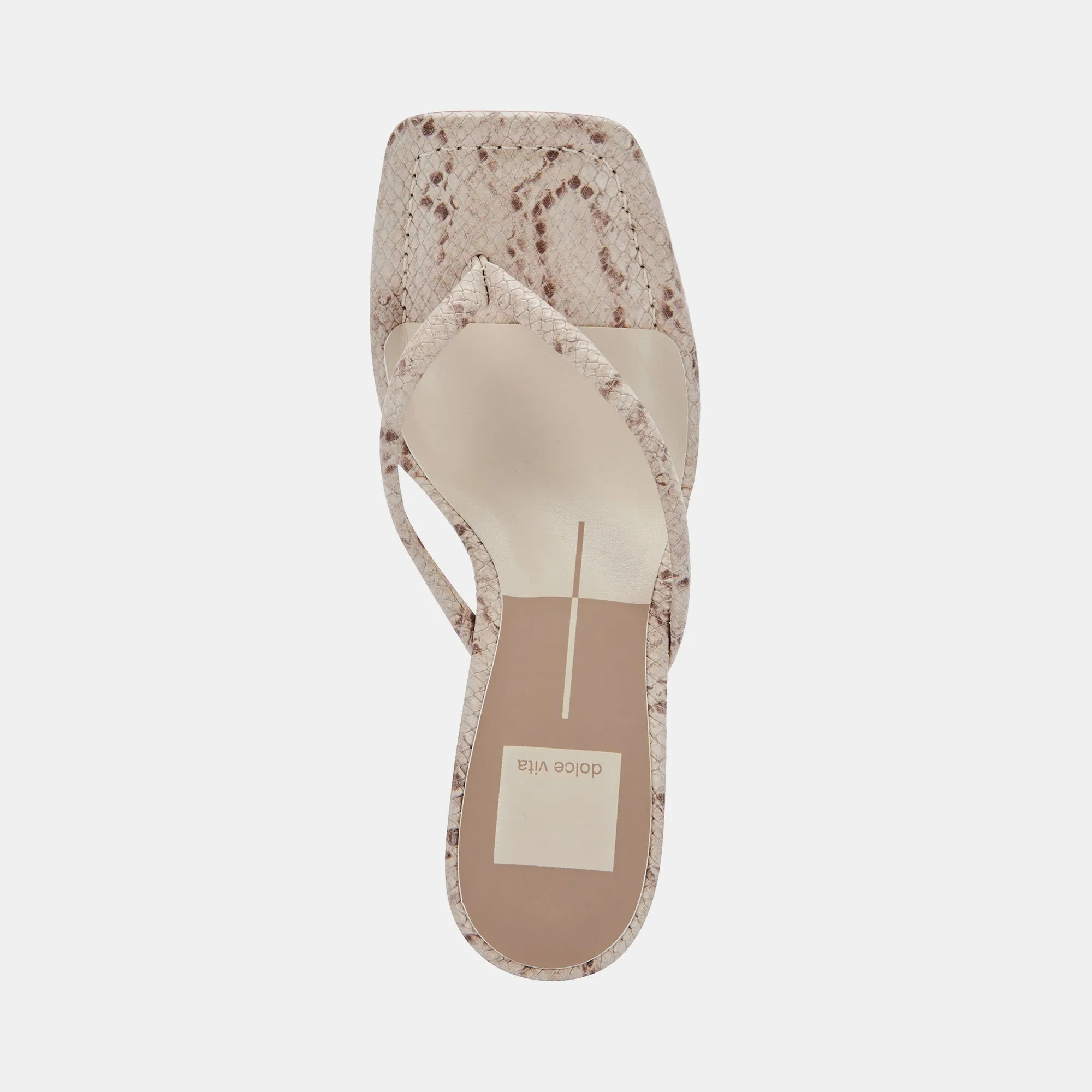 RHYE HEELS LT TAUPE EMBOSSED STELLA