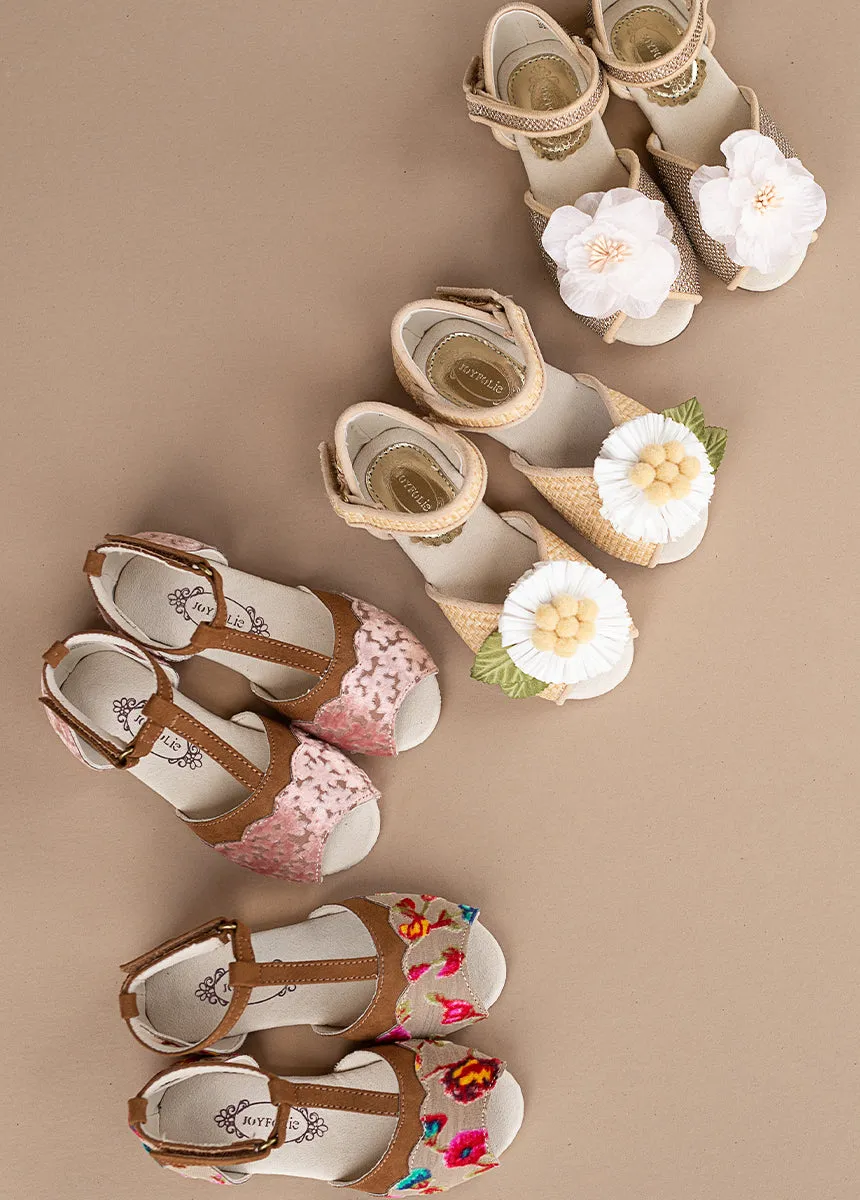 Stella Sandal Flat in Light Pink