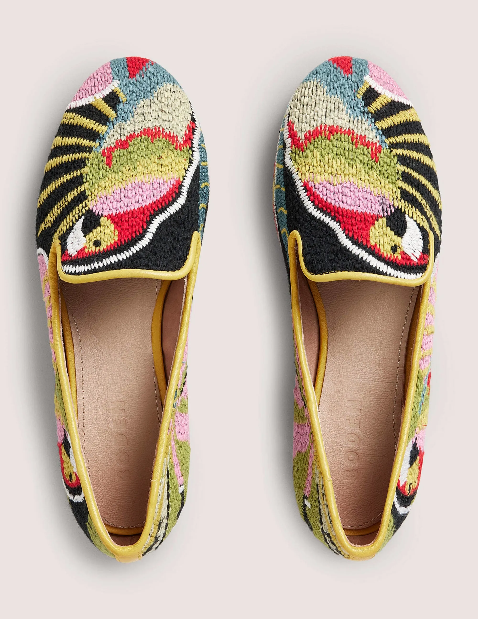 Tapestry Embroidered Loafers-Parrot