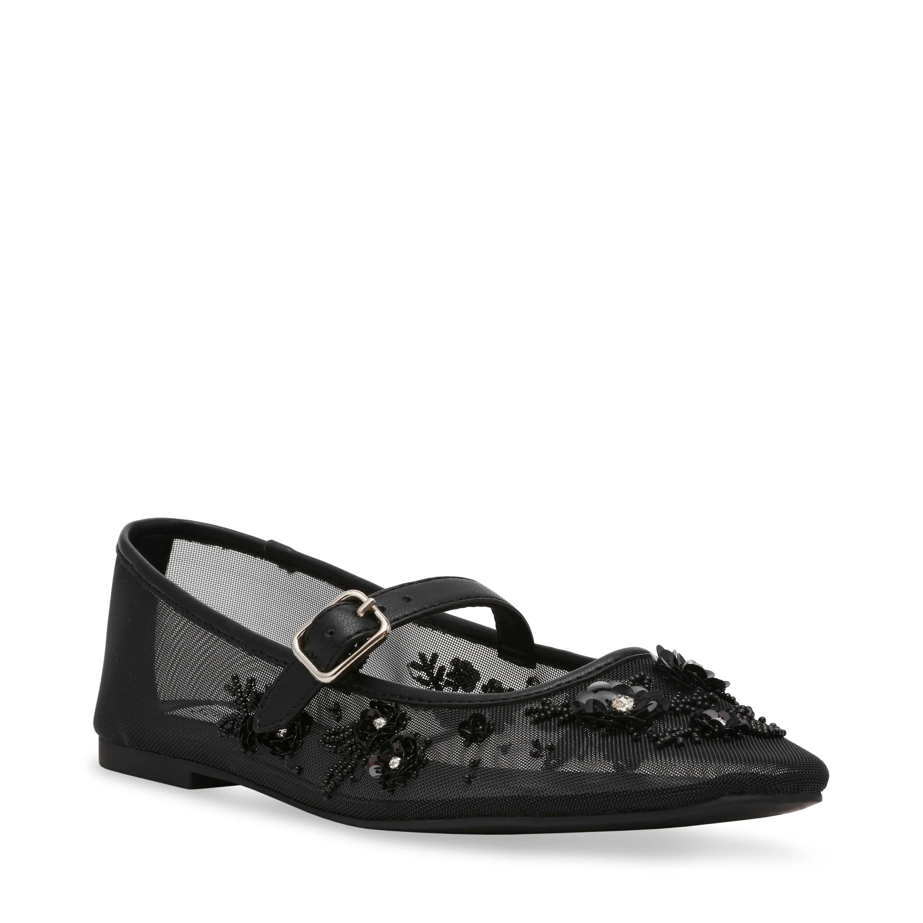 Wildflower Flat Shoe BLACK MESH