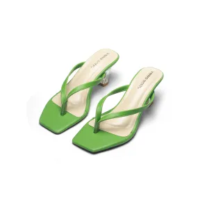 Women's Thong Sandals Transparent Block Heels | Nawabi Shoes BD