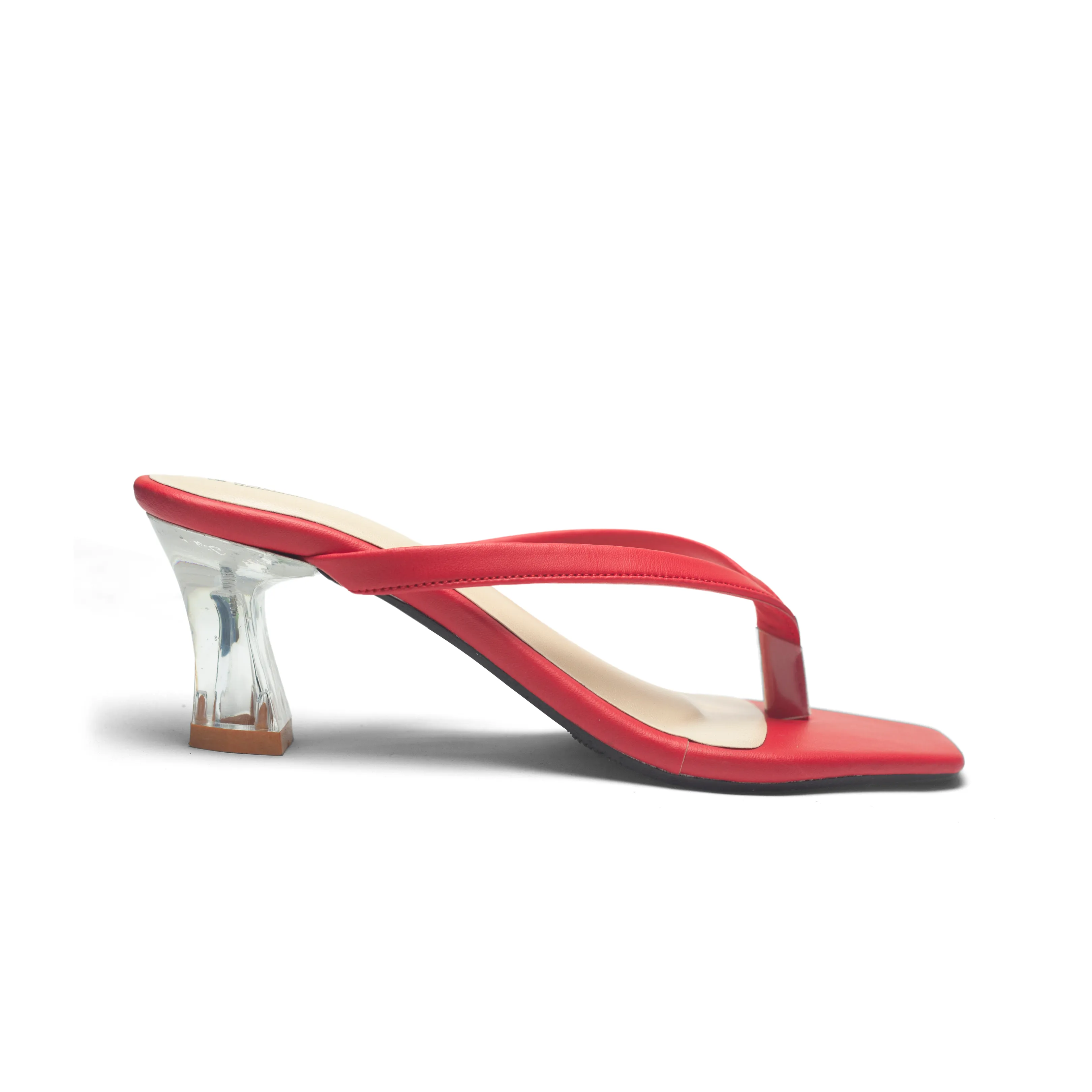 Women's Thong Sandals Transparent Block Heels | Nawabi Shoes BD