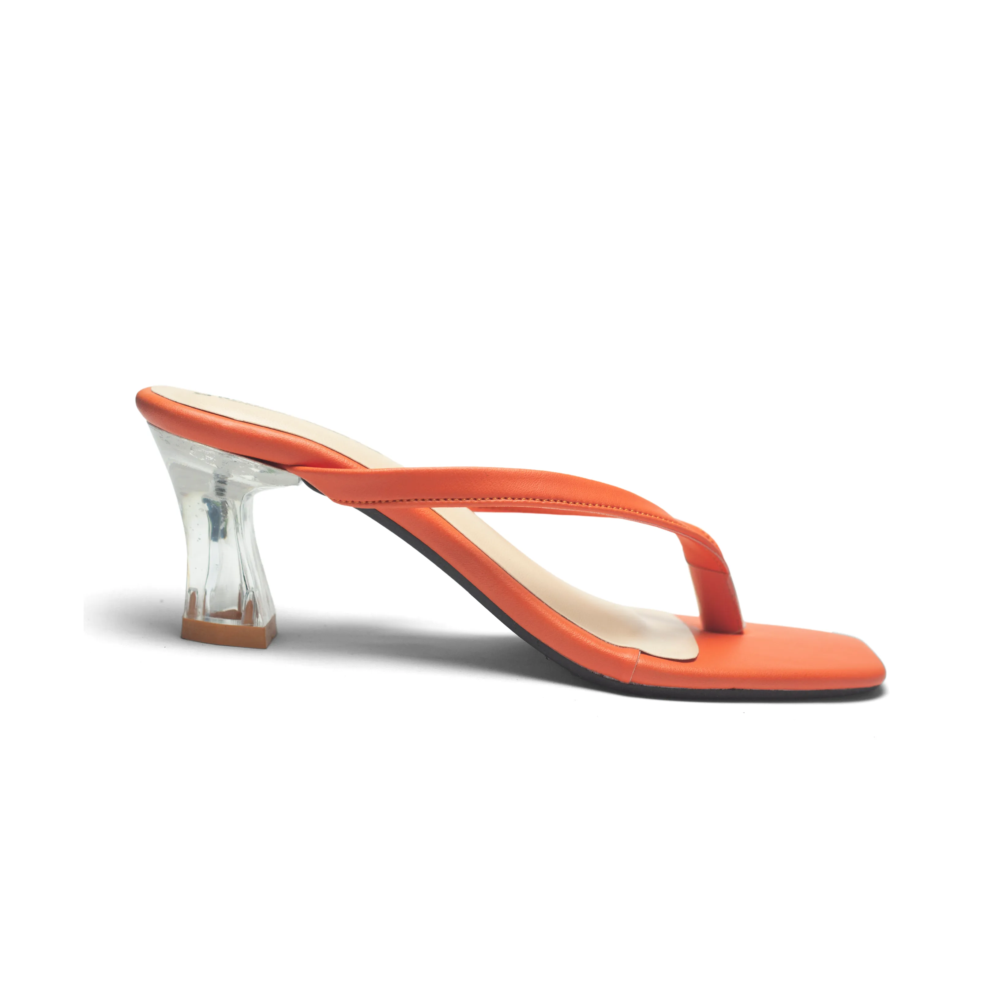 Women's Thong Sandals Transparent Block Heels | Nawabi Shoes BD